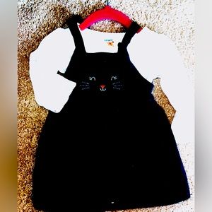 Adorable baby girl Halloween Kitty Cat Dress